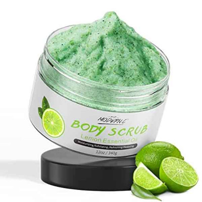 Lemon Body Scrub Natural Organic Dead Sea Salt Anti Aging & Exfoliation Moisturizes and Nourishes Hand Feet & Skin