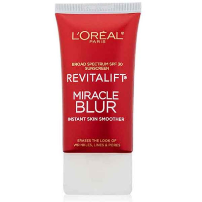 L'Oreal Paris Skincare Revitalift Miracle Blur Instant Skin Smoother Primer, Facial Cream with SPF 30 Sunscreen, Face Moisturizer, 1.18 fl. oz.