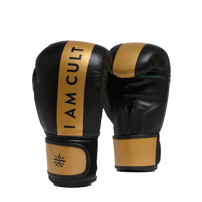 Set of 2 Black Boxing Gloves With Handwraps