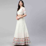 Embroidered Semi-Stitched Lehenga Choli With Dupptta