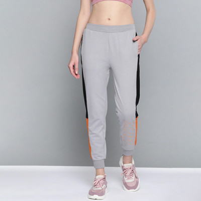 Women Grey Solid Slim Fit Bio-Wash Antimicrobial Lifestyle Joggers