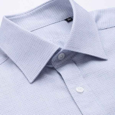 Men Blue Classic Chevron Printed Pure Cotton Formal Shirt