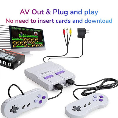 620 Retro Game Console,Classic Mini Game System with Preloaded Video Games and 2 Classic Controllers,AV Output Plug&Play Console for Kids and Adults