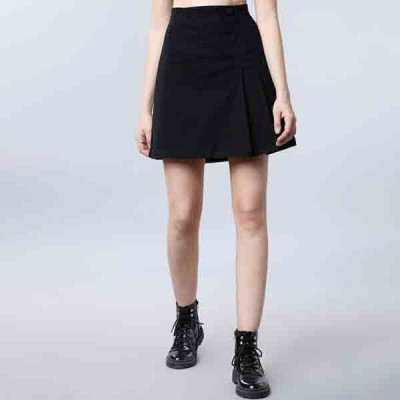 Black Mini A-Line Skirt