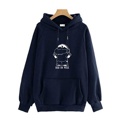 The SV Style Navy hoodie with White PRINTED