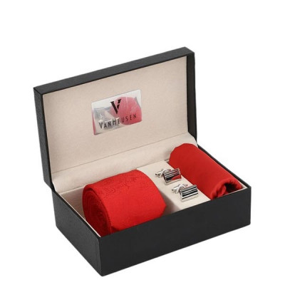 "Men Red Solid Accessory Gift Set