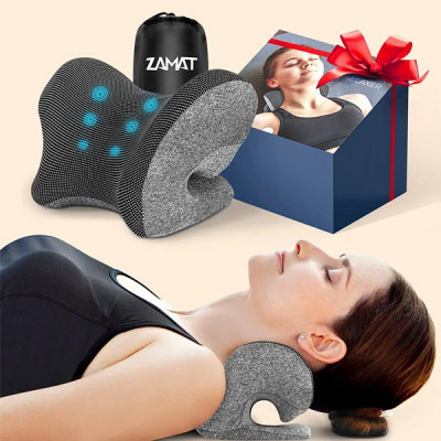 ZAMAT Neck and Shoulder Relaxer with Magnetic Therapy Pillowcase