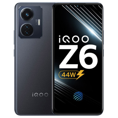 iQOO Z6 44W by vivo (Raven Black, 8GB RAM, 128GB Storage) | 44 W Charging which Charges 50% in just 27 mins | 6.44" FHD+ AMOLED Display | in-Display F