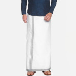 Men White Solid Pure Cotton Dhoti