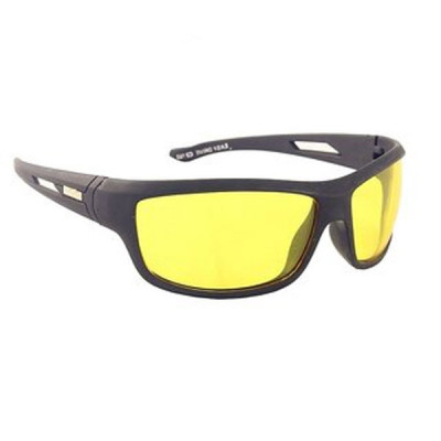 Adam Jones Yellow Black Night Vision Free-Size Full Rim Wrap-around Polycarbonate Unisex Sunglasses - Pack Of 2