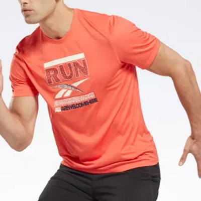 Reebok Running Graphic T-Shirt Mens Athletic T-Shirts