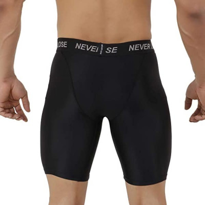 Never Lose Men's Nylon Sports Half Compression Pant