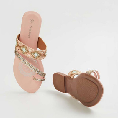 Women Embellished Toe-Ring Flats