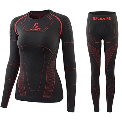 SEARIPE Thermal Underwear,Ski Base Layer - Long Sleeve Compression Tops & Long Johns Bottom Sets Quick Drying