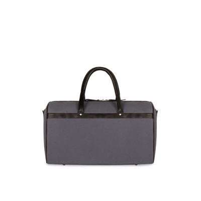 Grey & Black Solid Travel Duffle Bag