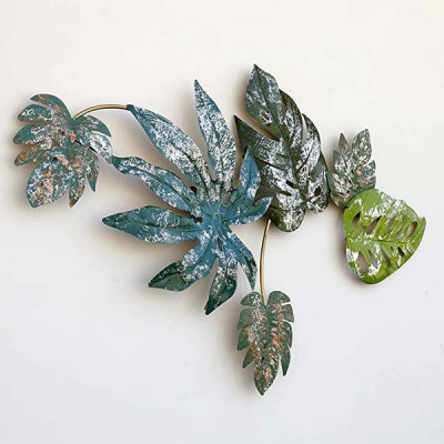 Decorlives 6 leaf Metal Wall Art for Home Décor,  Decorative Hanging Sculpture