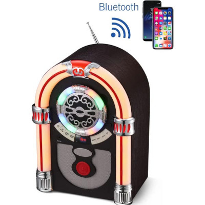 UEME Retro Tabletop Jukebox with Bluetooth