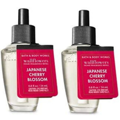 Bath and Body Works Japanese Cherry Blossom WallFlower Fragrance Refill. 2 Pack 0.8 Oz